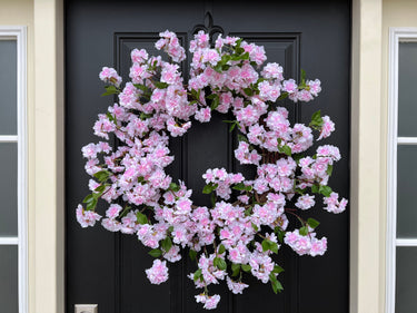 Pink Cherry Blossom Spring Wreath - TwoInspireYou