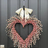 Valentine's Day Pink Berry Heart Wreath for Friendship - TwoInspireYou