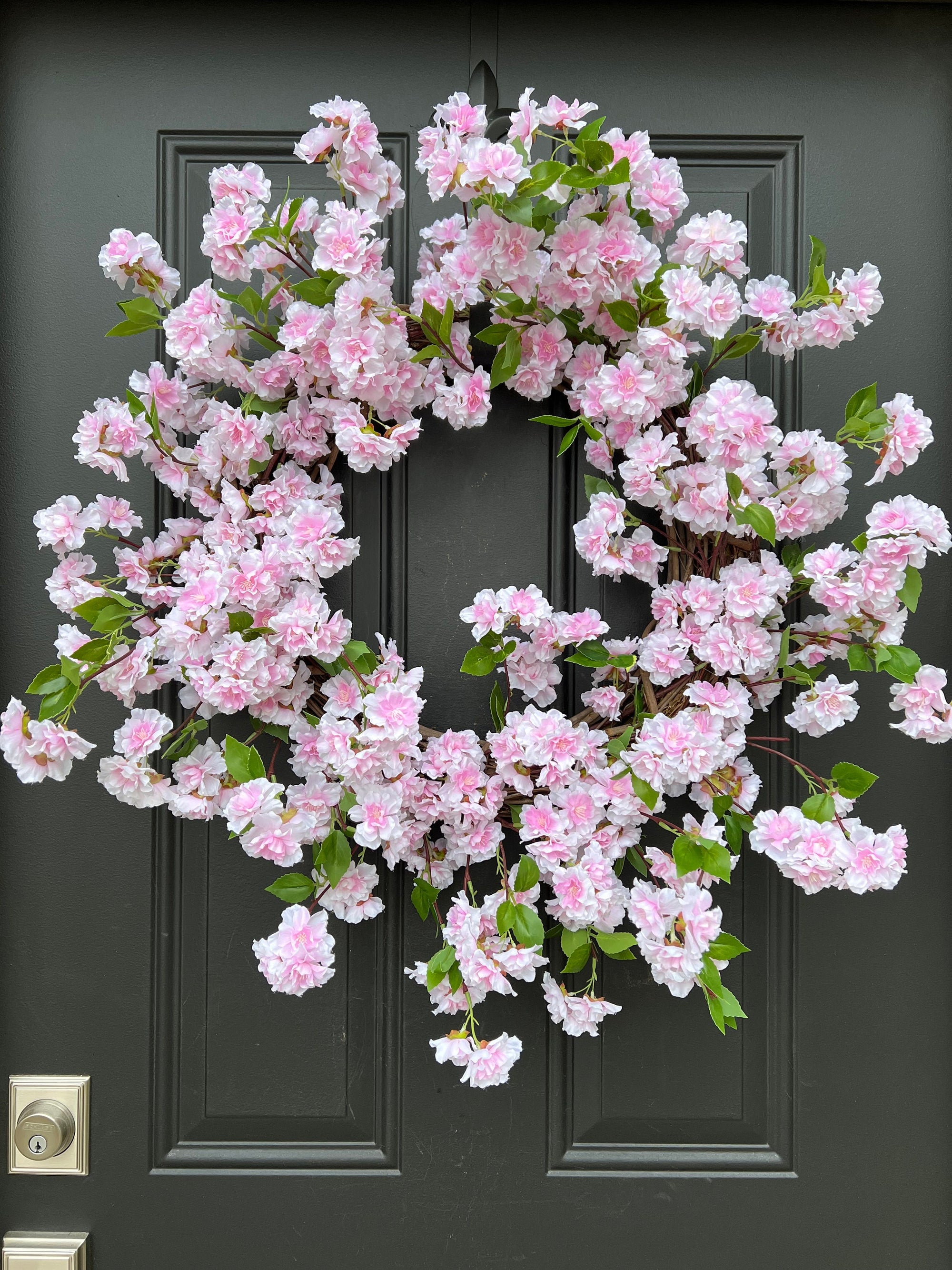 Pink Cherry Blossom Spring Wreath