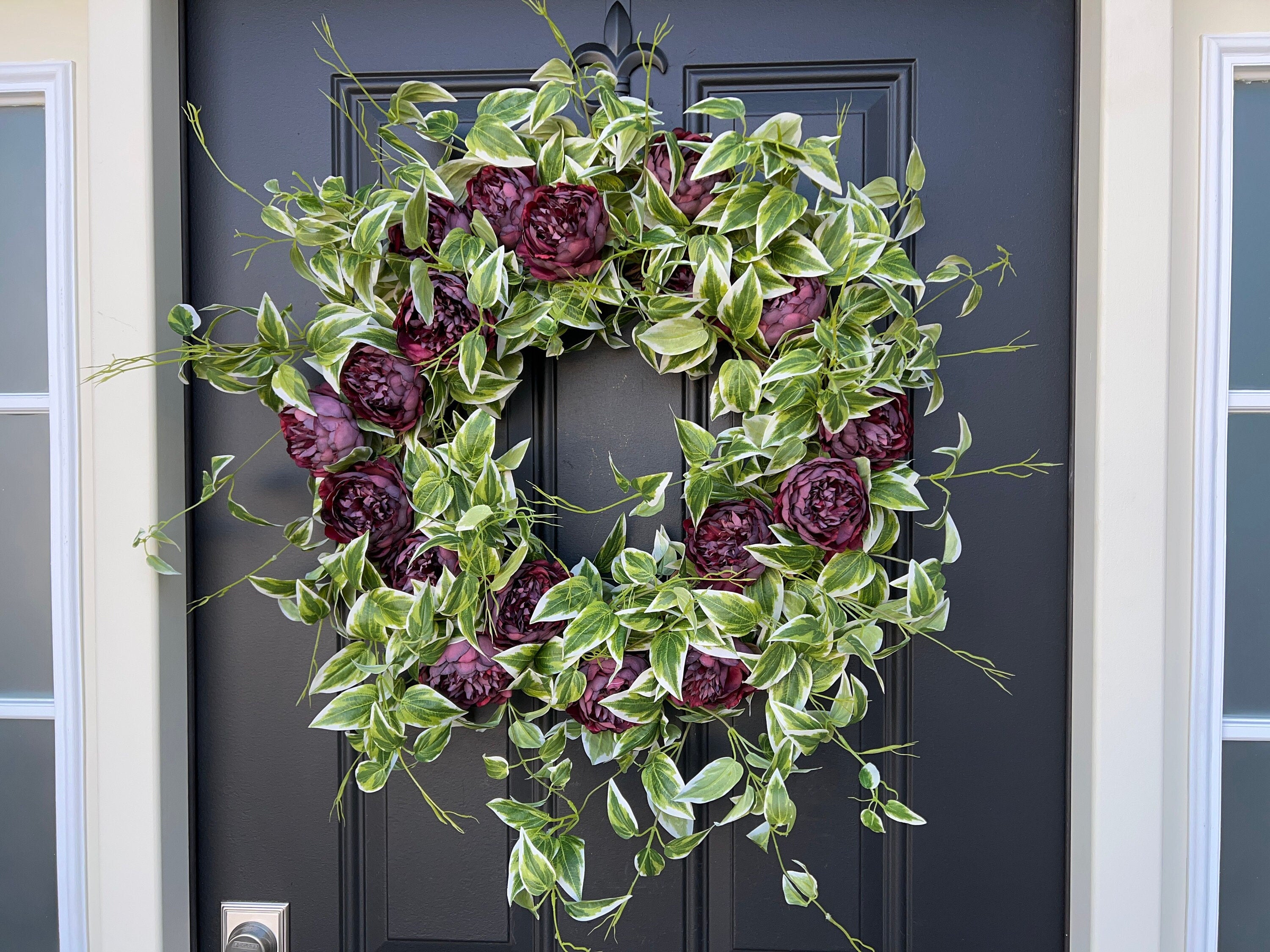 Purple Peony Wreath