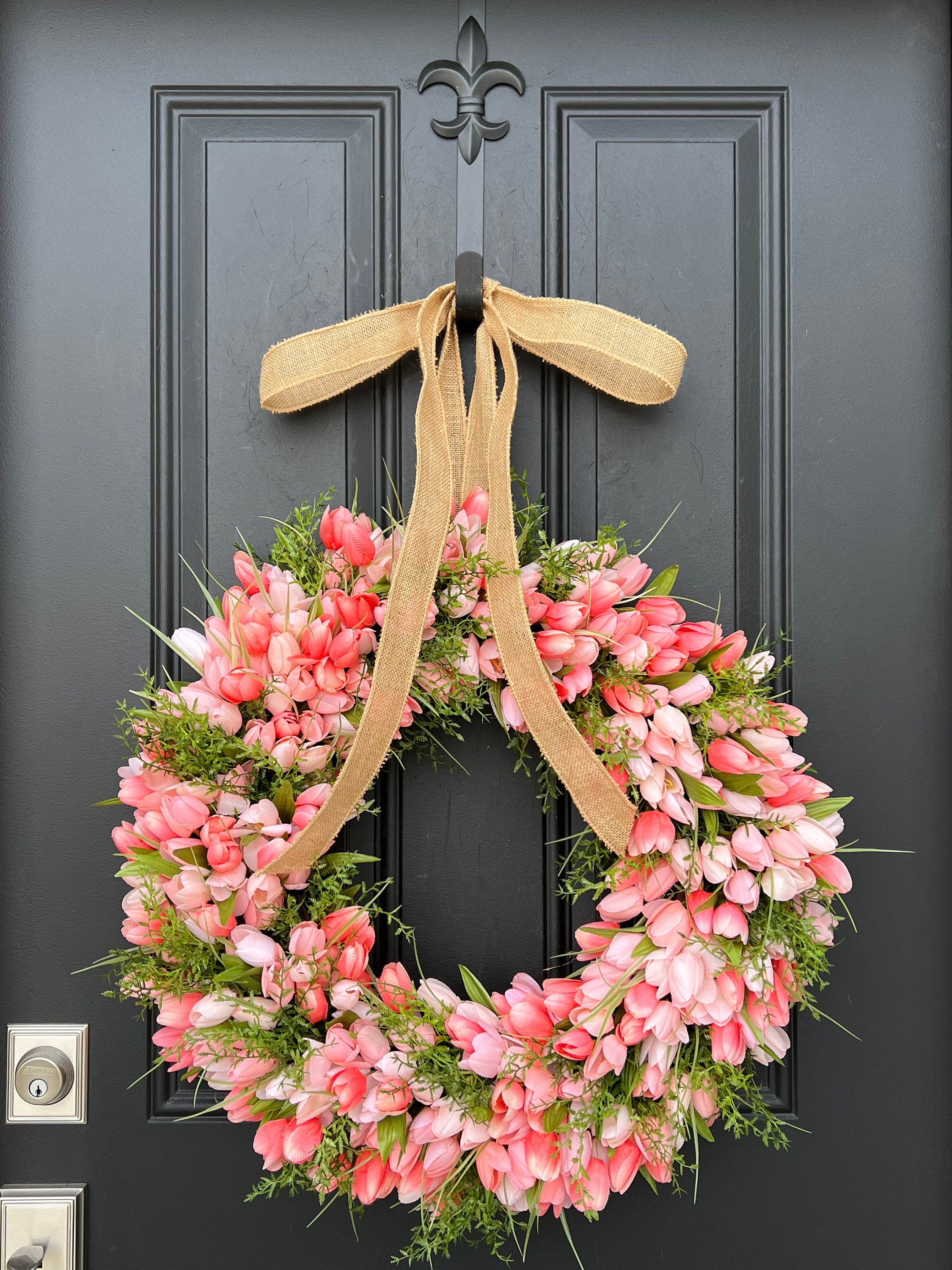 Spring Carrot Tulip Wreath with Dill