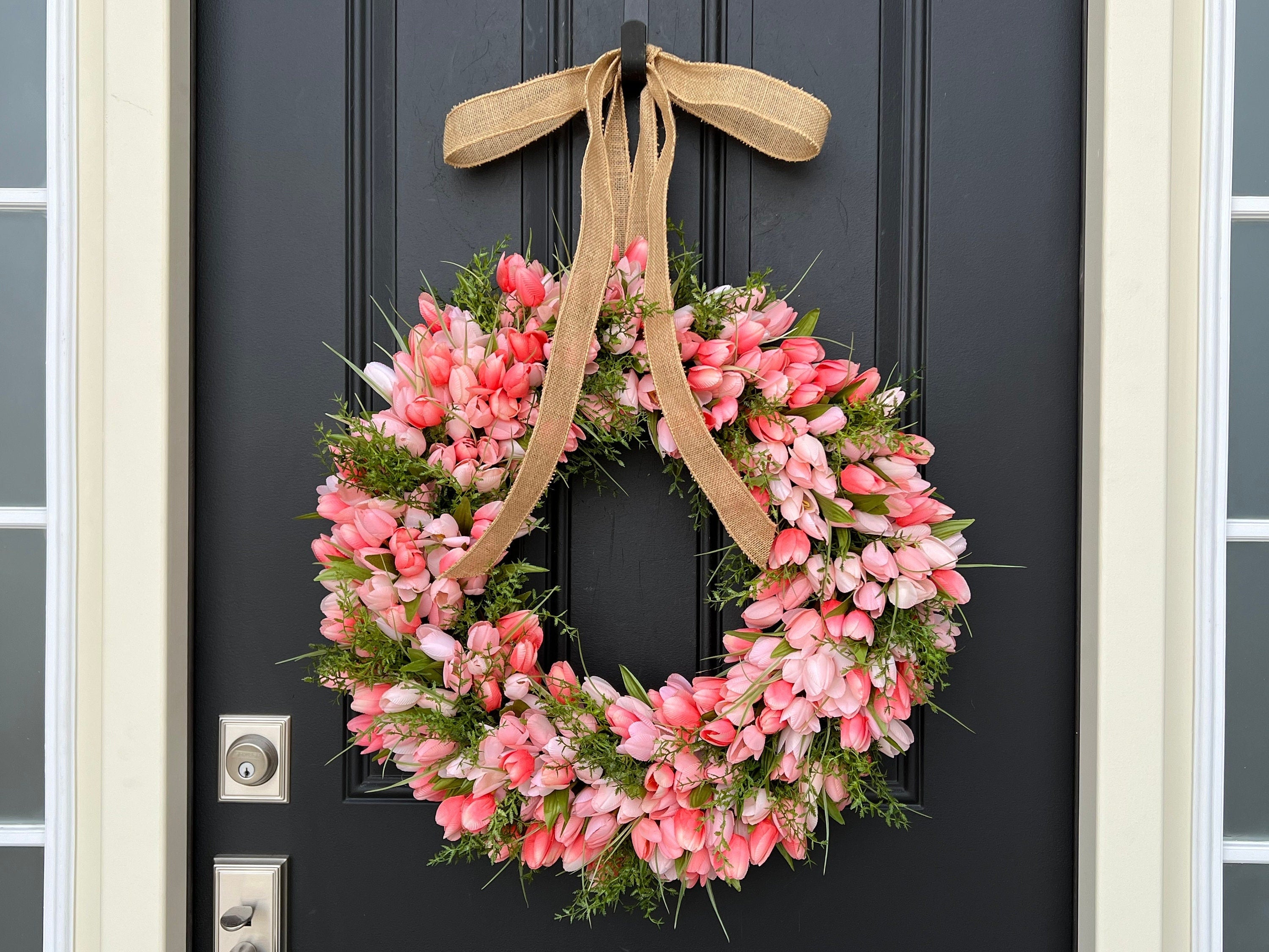 Spring Carrot Tulip Wreath with Dill