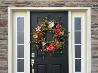 Colorful Summer Garden Wreath - TwoInspireYou