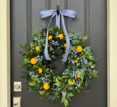 Florida Oranges Spring Fruit Wreath - TwoInspireYou