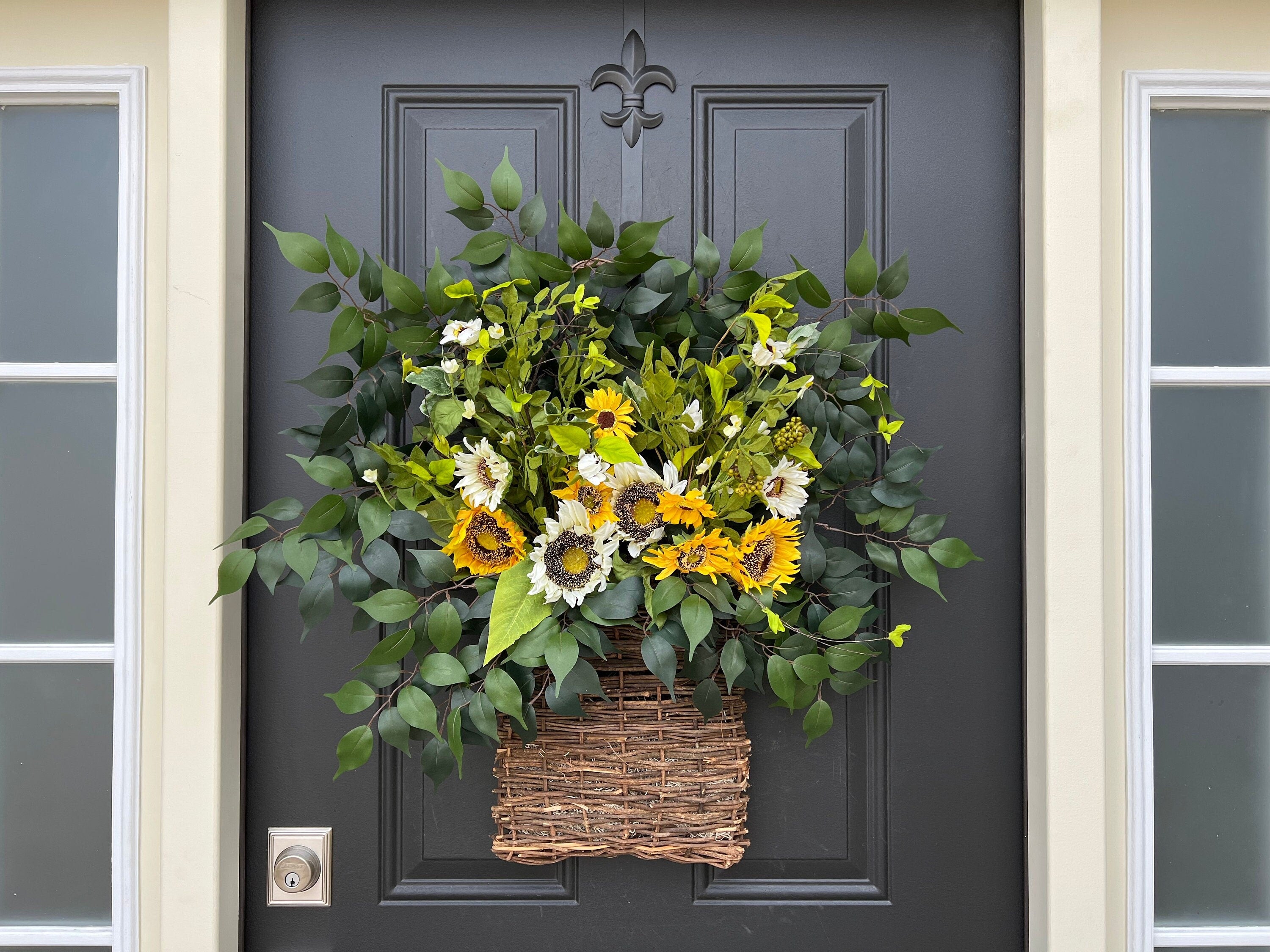 Sunflower Cottage Door Basket