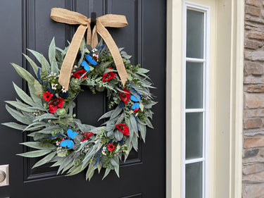 Summer Bay Leaf Wreath with Butterflies - TwoInspireYou
