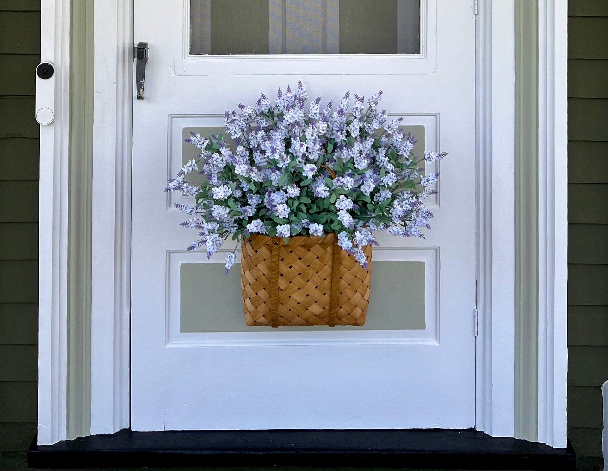 Large Lavender Basket for Front Door Decor