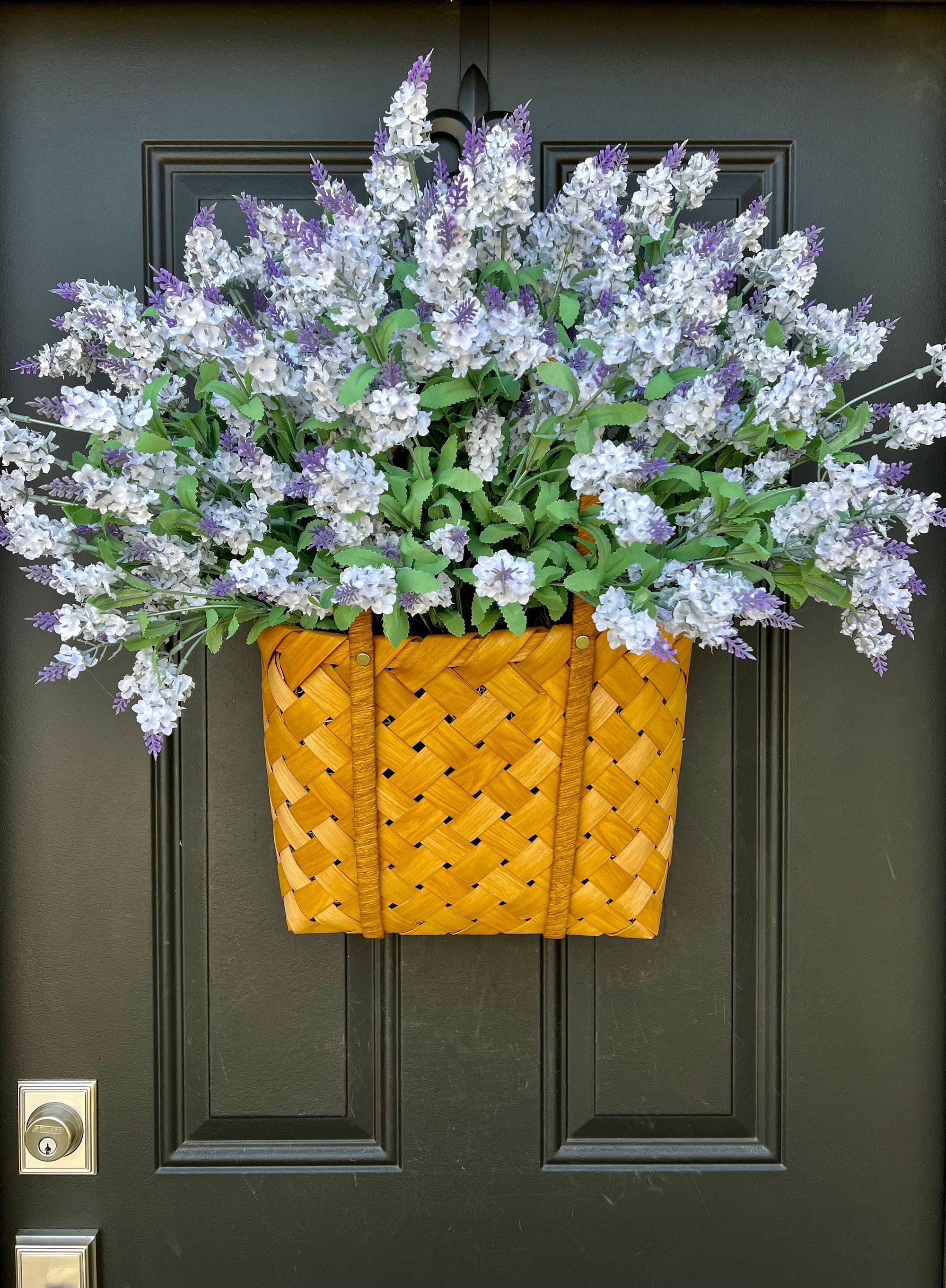 Large Lavender Basket for Front Door Decor