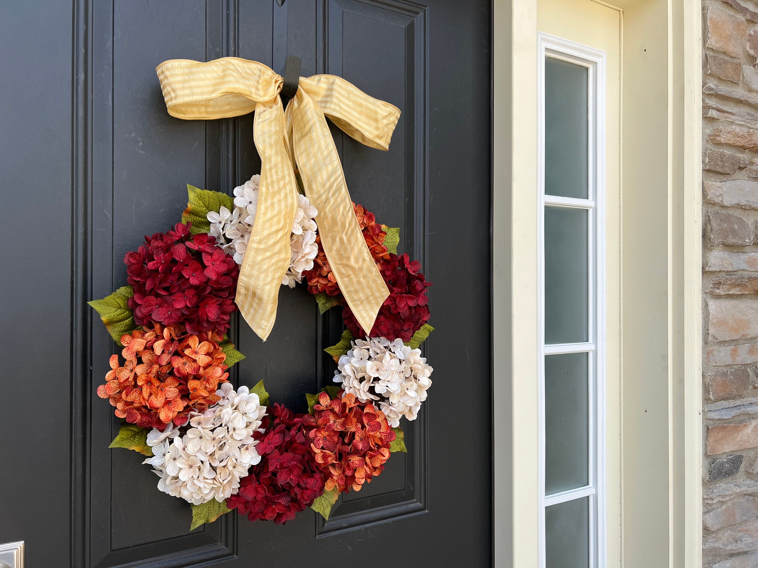 Golden Harvest Hydrangea Wreath