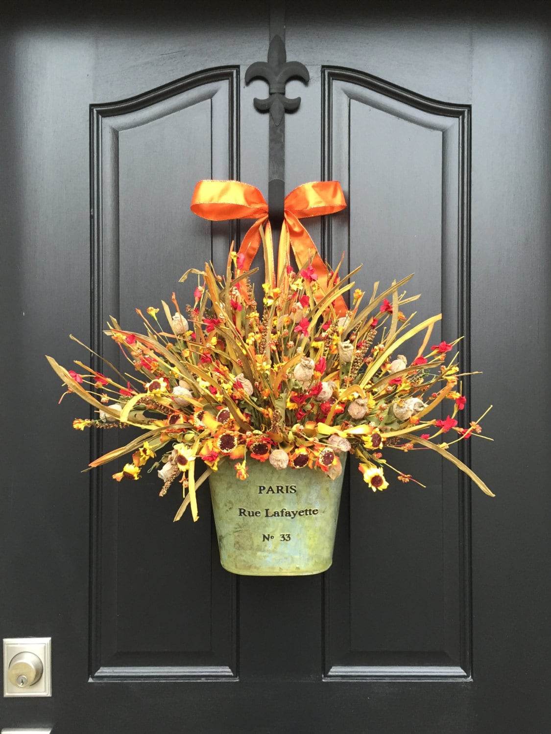 Vintage-Inspired Fall Basket Wreath