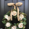 Magnolia Peony Wreath with Burlap